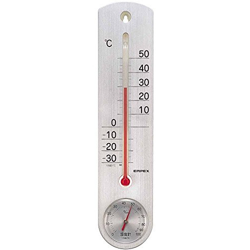 EMPEX 엔펫쿠스 넘기 메모리온습도계 걸이용 온도 표시 습도 화이트 TG-6717