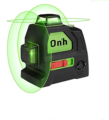 3D Green Beam Laser Level Self-leveling 3x360° Cross Line Three-Plane Leveling, 2x360° Vertical 1x360° Horizontal 12 Lines, Magnetic Pivoting Base Mini Tripod Base Included