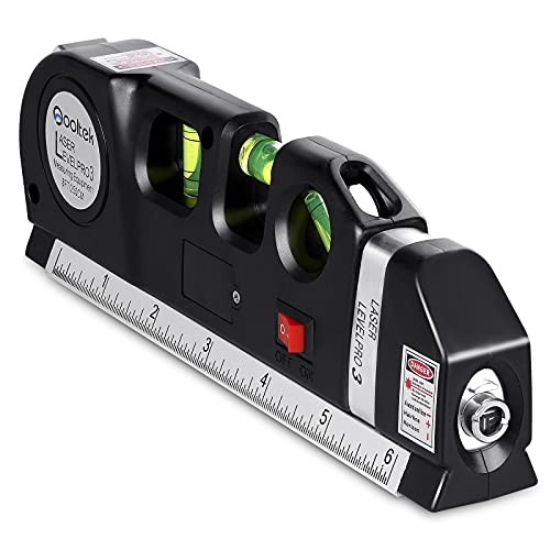 레이저측정기 Qooltek Multipurpose Laser Level Line 8 feet Measure Tape Ruler Adjusted Standard Metric Rulers