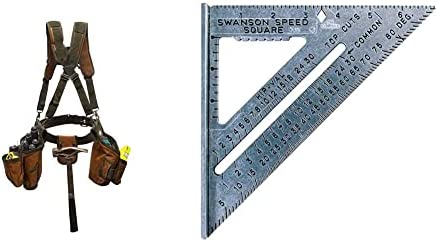 Bucket Boss - AirLift Tool Belt with Suspenders, Tool Belts - Original Series (50100) , Brown , 52 Inch