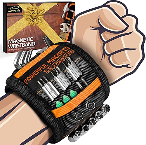 공구벨트 마그네틱 Wristband Best DIY 선물 - Tool Men 10 강력한 Magnets Father Carpenter Gadgets Holding Nails Screws Drill