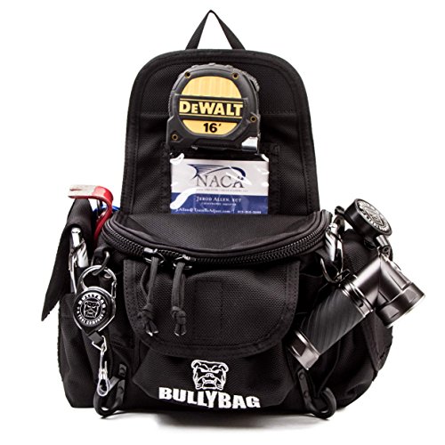 Adjuster/Estimators BullyBag Ultra Pouch - Custom Tool Belt/Pouch w Paddle Hip Clip w Badge & Gear Retainers for Adjusters, Estimators, Electricians, Roofing Sales & more