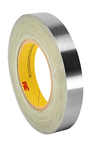3M 3380 1 x 60yd Silver Aluminum Foil Tape, -30 to 260 Degrees F, 0.0033 Thickness, 60 yd Length, 1 Width