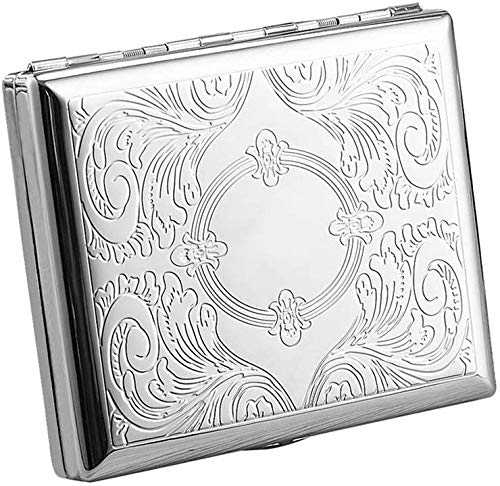 Cigarette Case for 20 pcs Popular Size (84mm) Classic Silver