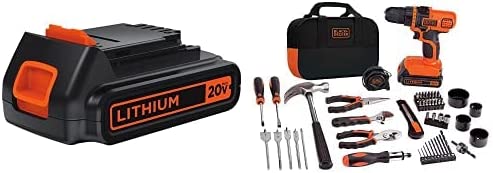 공구함 공구선반 BLACK+DECKER 20V MAX Drill & Home Tool Kit 68 Piece LDX120PK Black/Orange
