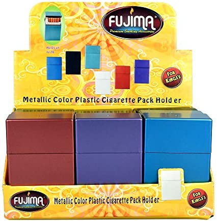 Hard Box Full Pack Cigarette Case (King Size) (Assorted Colors) (12)