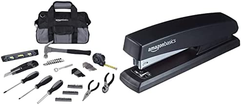 Amazon Basics 65 Piece Home Basic Repair Tool Kit Set With Bag