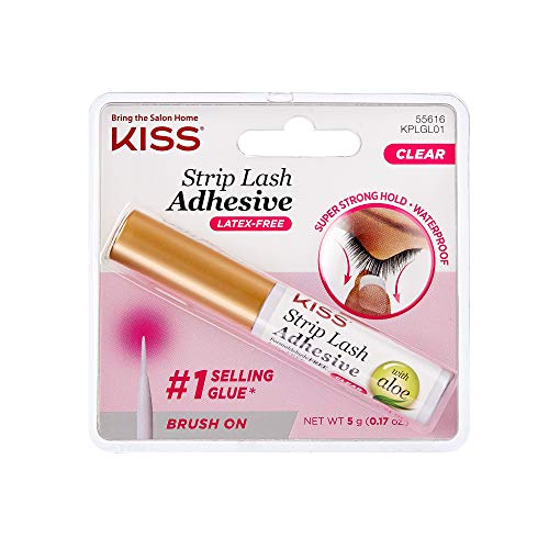 KISS Strip Eyelash Adhesive, Clear 0.176 Oz KPLGL01 (2 Pack)