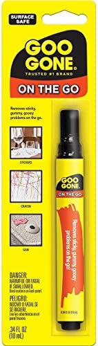 접착제 제거제 Goo Gone On The Go Pen - 0.34 Ounce - Adhesive Removing Pen Removes Stickers Price Tags and Scuffs