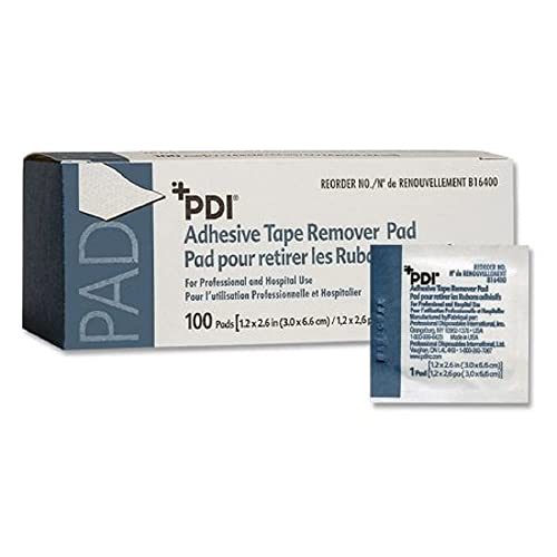 1131957 PT# B16400 Pad Adhesive Tape Remover 100 Count 1-1/4x2-5/8 Bx Made by PDI Professional Disposables