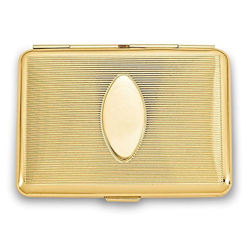 FB JEWELS Solid Brass-Plated Elastic Holder (Holds 14 King) Cigarette Card Case