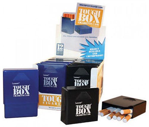 12 Pack Laramie Tough Box Crush-Proof Plastic Cigarette Case King & 100s