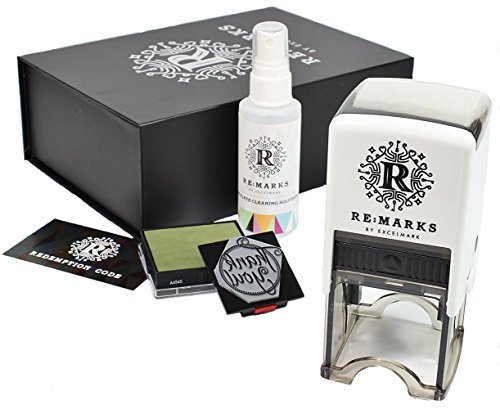 도장케이스 ReMarks Personalized Designer Address Stamp Premium 선물 Box