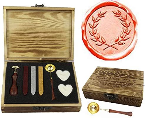 MNYR Flamingos Wax Seal Stamp Sealing Wax Sticks Melting Spoon Candle Wood Gift Box Set Wedding Invitation Card Snail Mail Gift Wrapping Package Christmas Gift Idea Bird Wax Seal Stamp Set