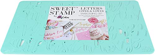 Sweet Stamp by AmyCakes Plastic Handwritten-Style Uppercase and Lowercase Letters for Embossing Cakes