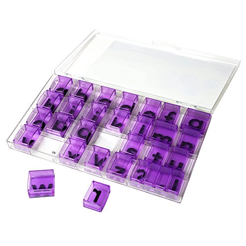 Educational Insights See & Stamp Jumbo Alphabet Transparent Stamps - Lowercase Alphabet Stamps, Set of 26 Lowercase Letters & 4 Punctuation Marks - Perfect for Homeschool or Classroom, Ages 4+