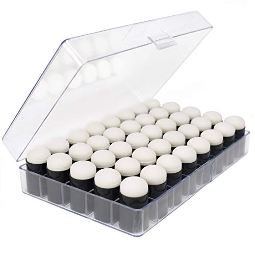 ZIIYAN 40 Pack of Finger Sponge Daubers with Storage Case for Painting Art Ink Crafts Chalk Card Making