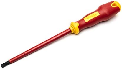 SATA VDE Insulated Electricians #0 Phillips Head Screwdriver with VDE Handle and S2 Steel Blade Tested to 10,000 Volts, 0x2.36 (60MM) - ST61221SC