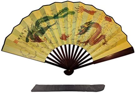 C&K Solutions 폴딩 Hand Fan Chinese 선물 Bamboo Great Wall China Large Premium Quality Handheld Japanese Fans
