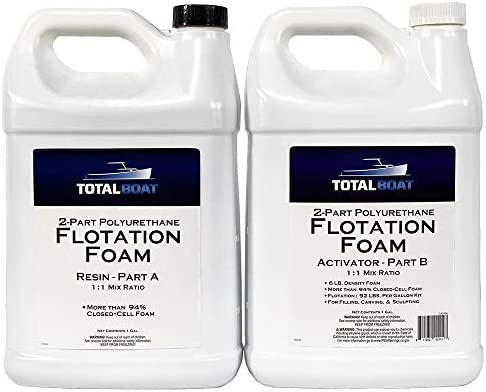 TotalBoat 리퀴드 Urethane Foam Kit 6 Lb Density Closed Cell Flotation & Reinforcement 2 Gallon