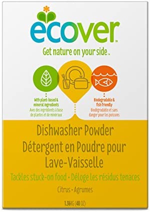식기세척기 세제 Ecover Natural Automatic Dishwashing알 Citrus - 17.6oz팩 4