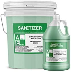 Sanitizer Concentrate | Food Contact Surfaces | Low Temperature Dishwasher | Commercial-Grade | Makes Four 5-Gallon Pails (Diluted further to 5,120 gallons of sanitizer)
