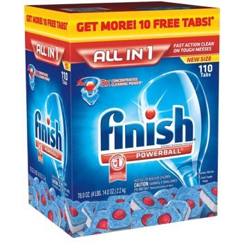 식기세척기 세제 Finish All-In-One Dishwasher Detergent Powerball Tabs 110ct