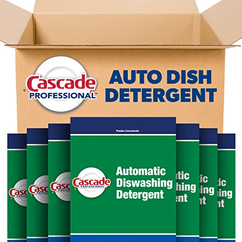 P&G Professional-84895447 Bulk Dishwasher Detergent Powder by Cascade Professional, for use in Automatic Dishwashers within Commercial Kitchens, Fresh Scent, 75 oz. (Case of 7)- White