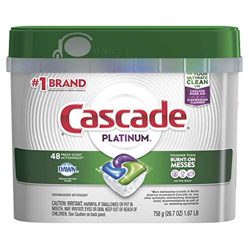 식기세척기 세제 Cascade Platinum ActionPacs Dishwasher Detergent Fresh Scent 48 count