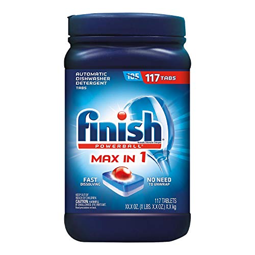Finish Powerball MAX-In-1 Automatic Dishwasher Detergent, 117 ct. Net Wt 74.1 Oz,, ()