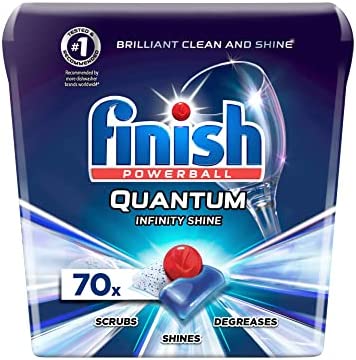 식기세척기 세제 Finish Quantum Infinity Shine - 70 Count Dishwasher Detergent Powerball Our Best Ever Clean Dishwashing알 Dish Tabs