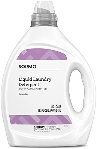 세탁세제 Amazon Brand - Solimo Concentrated 리퀴드 Laundry Detergent Fresh Scent 128 loads 96 Fl Oz