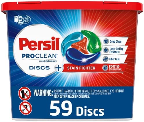 세탁세제 Persil ProClean Discs Laundry Detergent Stain Fighter 38 Count팩 2 76 Total Loads