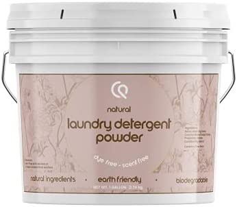 세탁세제 Premium Laundry Soap 1 Gallon Powdered No Added Fragrance Brightener Gentle on Skin Safe & Non-Toxic HE Concentrated Cleaning Power Resealable 버킷 Scoop Included