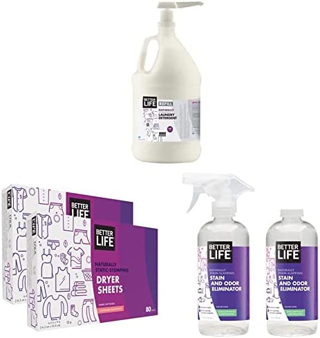 세탁세제 Laundry Unscented Better Life Natural Plant Based 4X Concentrated Detergent Pump 128 Ounces Sulfate Free & Color Safe 2423B