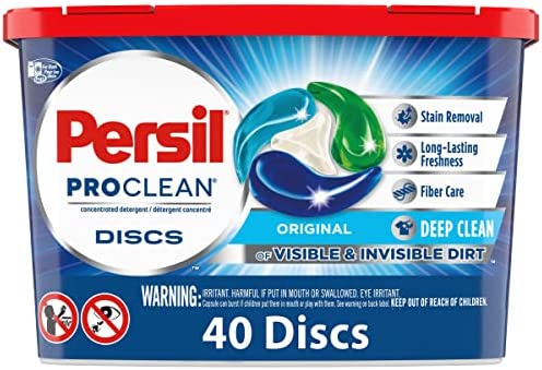 세탁세제 Persil ProClean Discs Laundry Detergent Original 40 Count팩 2
