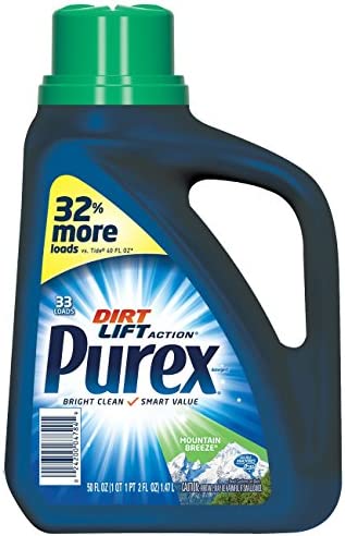 Purex Liquid Laundry Detergent with Crystals Fragrance, Fresh Spring Waters, 75 oz (50 loads)
