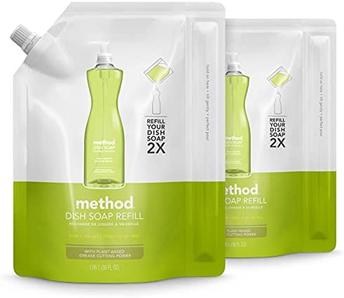 Method Gel Dish Soap Refill, Lime + Sea Salt, 36 Ounces, 6 pack, Packaging May Vary