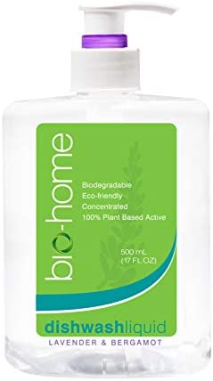 bio-home Dishwash Liquid - Lemongrass And Green Tea, Biodegradable, Eco-Friendly, Concentrated, 100 Percent Plant Based Active, 17 Ounce