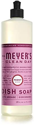 Mrs. Meyers Dishwashing Liquid Dish Soap, Cruelty Free Formula, Bluebell Scent, 16 oz Bottle