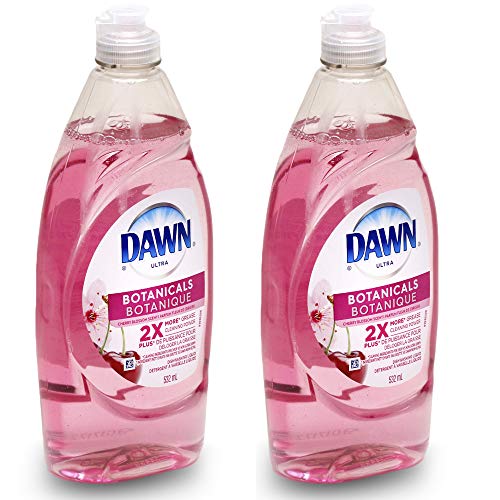미국 주방세제 Dawn Ultra Botanicals Dishwashing 리퀴드 Dish Soap 체리 Blossom 532ml 18 Fl.Oz - 2 Packs