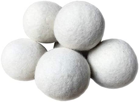 건조기 필수품 드라이어볼 Clearance Wool Dryer Balls Chemical Free Natural Fabric Softener - Anti Static Felted Clothes Laundry Eco-Friendly Reusable Reduces Drying 타임 6 Pack