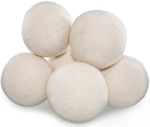 OxGord Anti Static Dryer Balls for Laundry - Organic Reusable Natural Fabric Softener - 6-Pack