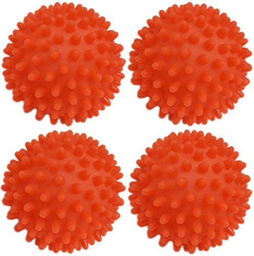Black Duck Brand Dryer Balls 4 Pack Orange- Reusable Dryer Balls Replace Laundry Drying Fabric Softener and Saves You Money
