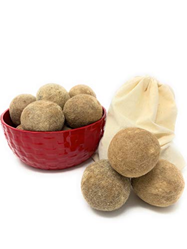 Alpaca Home - 100% Alpaca Wool Dryer Balls - Felted - Set of 3 - Made in The USA - Reusable, Hypo-Allergenic, Chemical Free, All Natural, Decreases Drying Time, Fabric Softener Dryer Sheet Replacement