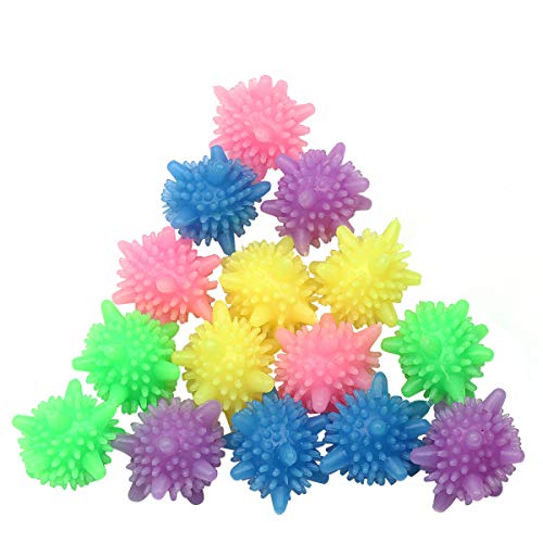 건조기 필수품 드라이어볼 Washer BallsReusable 엉킴방지 Eco-Friendly Laundry Scrubbing BallsSolid Colorful Washing Balls Enhance Your Machine Cleaning Power 15 Pcs