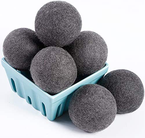 건조기 필수품 드라이어볼 CoolCloudS Wool Dryer Balls Organic XL 6팩 100% New Zealand Eco Laundry Handmade Reusable Natural Fabric Softener Reduce Wrinkles Save 타임 & Energy 하이포알러제닉 Baby Safe