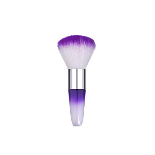 RUITASA Soft Nail Art Dust Remover Powder Brush Cleaner For Acrylic & UV Nail Gel（purple）