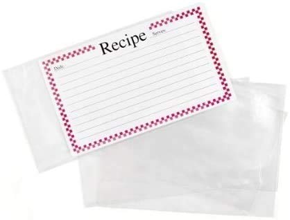 BigKitchen - Clear Vinyl 4 X 6 Inch Recipe Card Covers, Set of 48-2 Pack