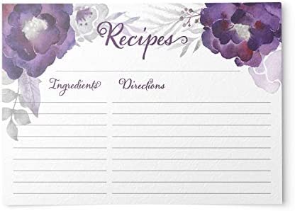 Sunflower Yellow Floral Recipe Cards from Dashleigh, 48 Cards, 4x6 inches, The Gift Collection, Water-Resistant and Double-Sided (Yellow Sunflower)
